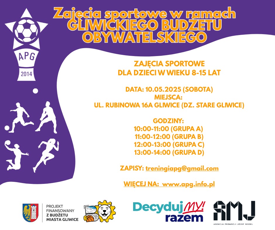 Treningi sportowe dla dzieci w dzielnicy Stare Gliwice