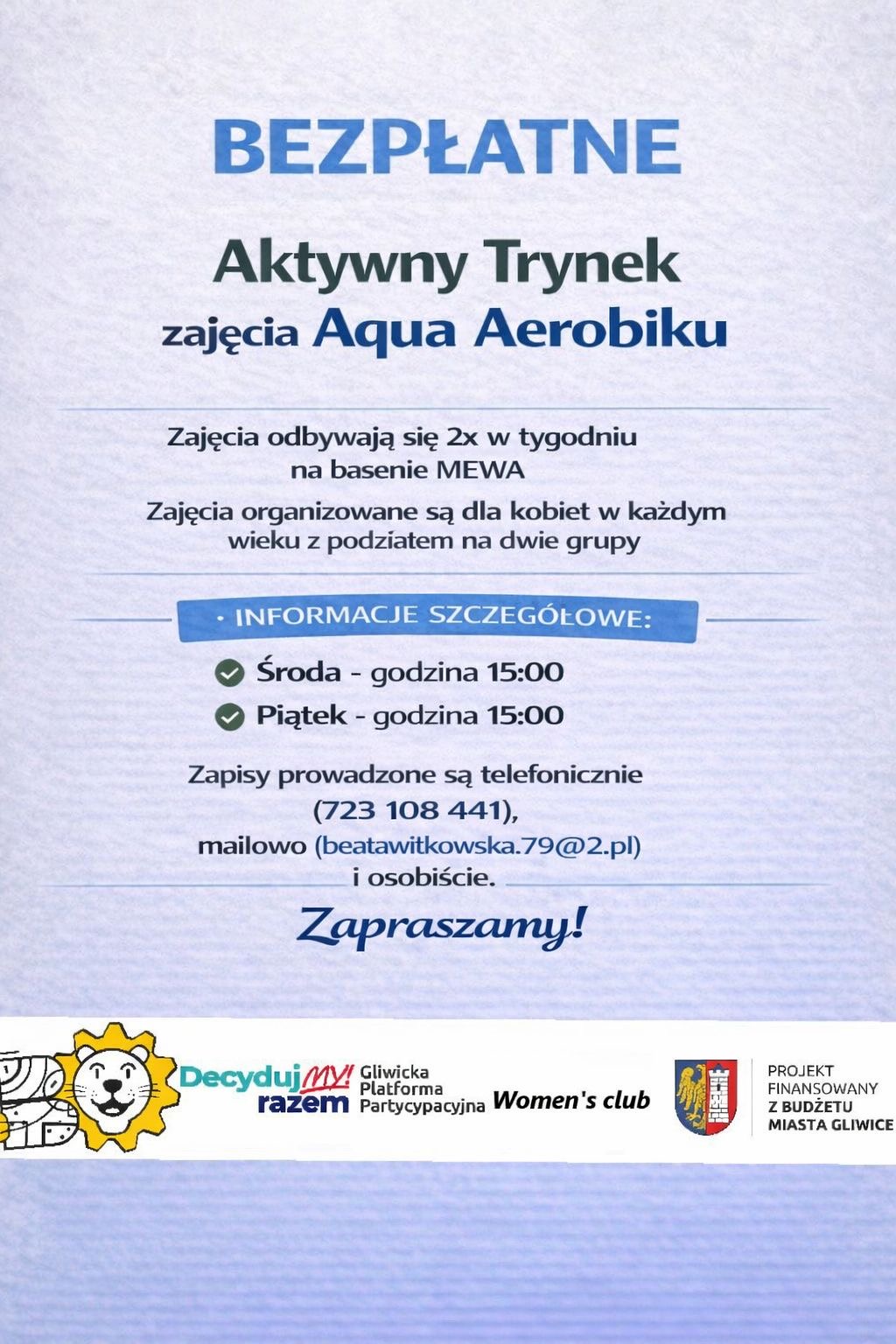 Aktywny Trynek - zajęcia Aqua Aerobiku