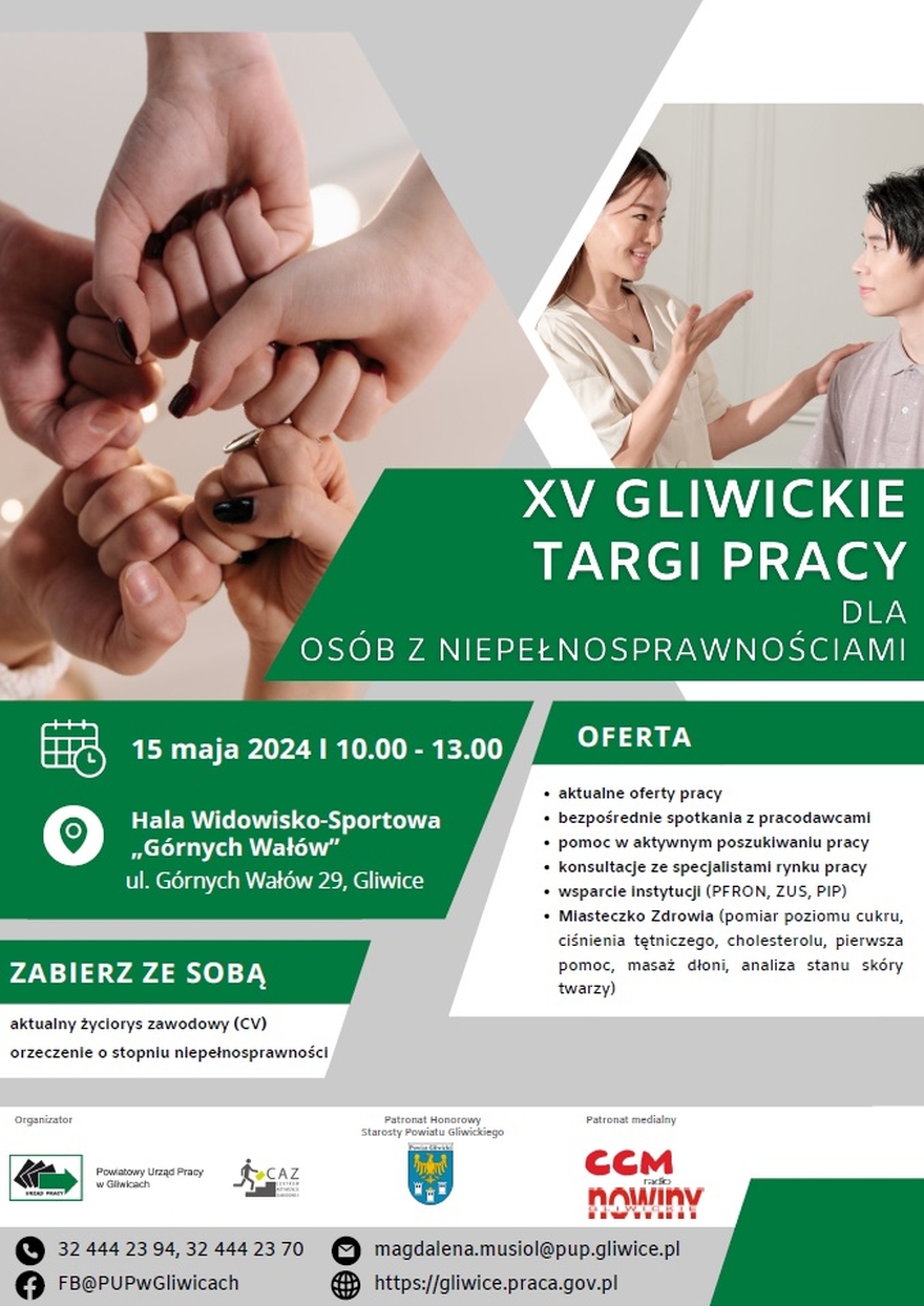 plakat XV Targów Pracy dla osób z niepełnosprawnościami