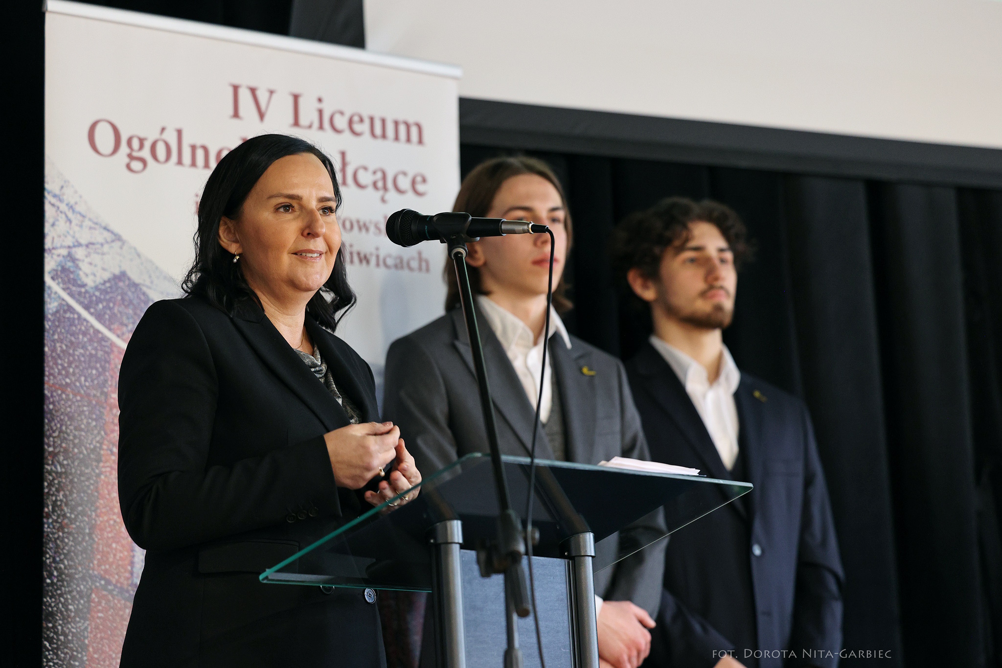 Fot. D. Nita-Garbiec/ UM w Gliwicach prof. Natalia Piotrowska z Politechniki Śląskiej przemawiająca do zebranych