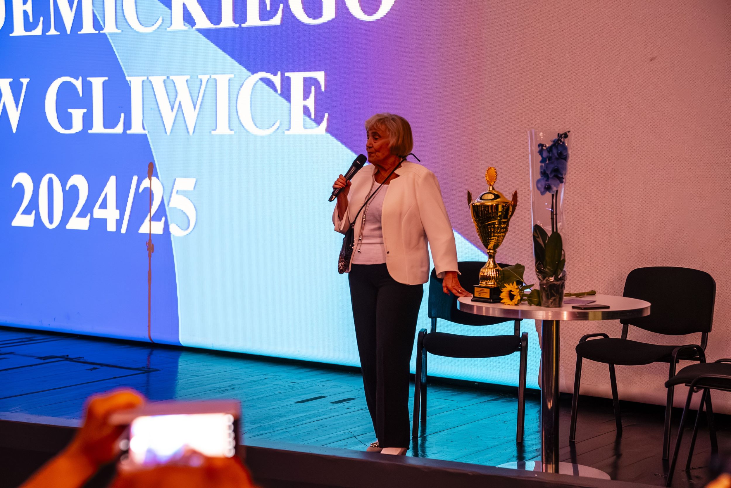 Fot. M. Baranowski/ UM Gliwice Krystyna Jurczewska-Płońska przemawiająca do zebranych