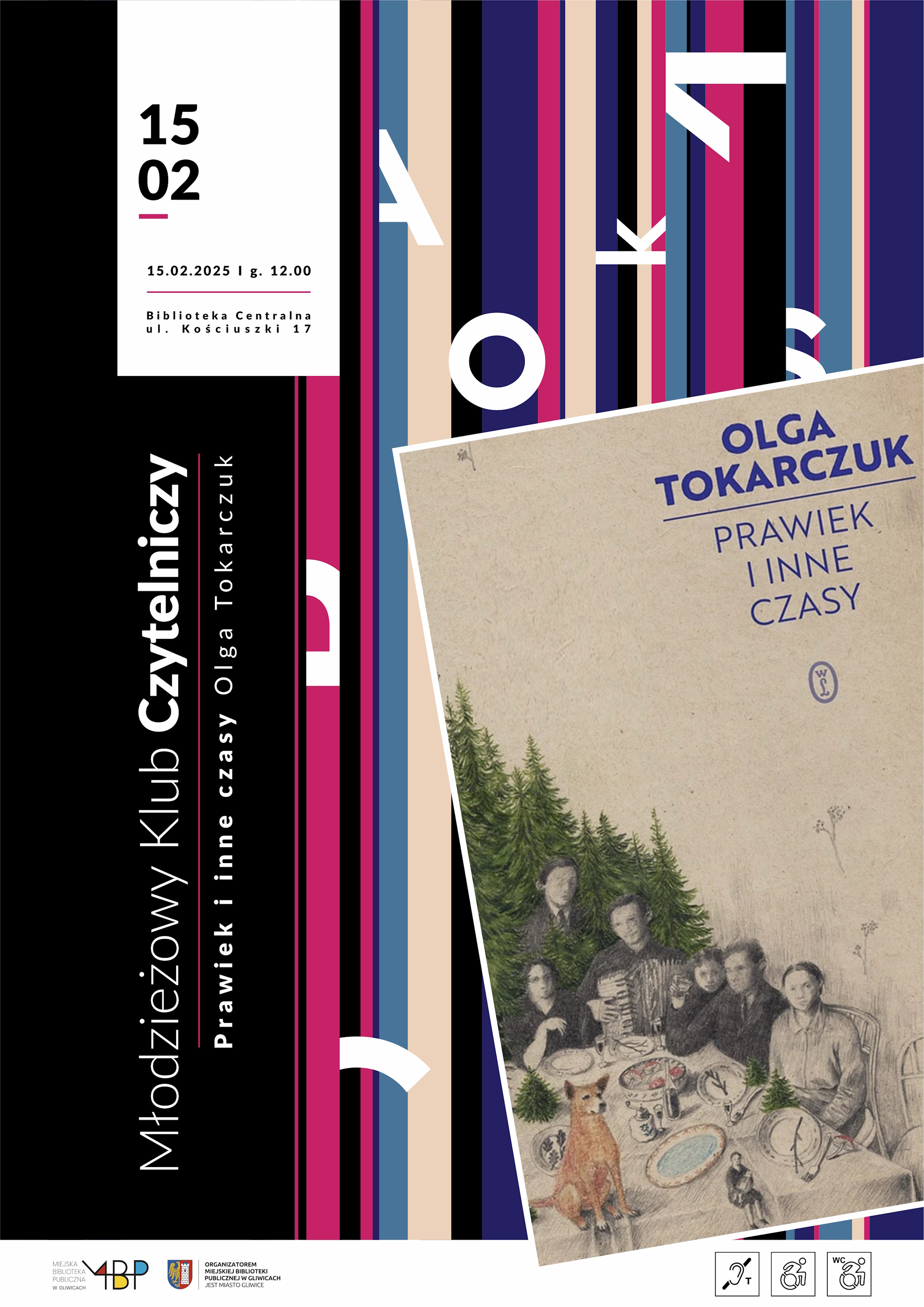 Mat. graf. organizatora Plakat z informacjami i okładką książki