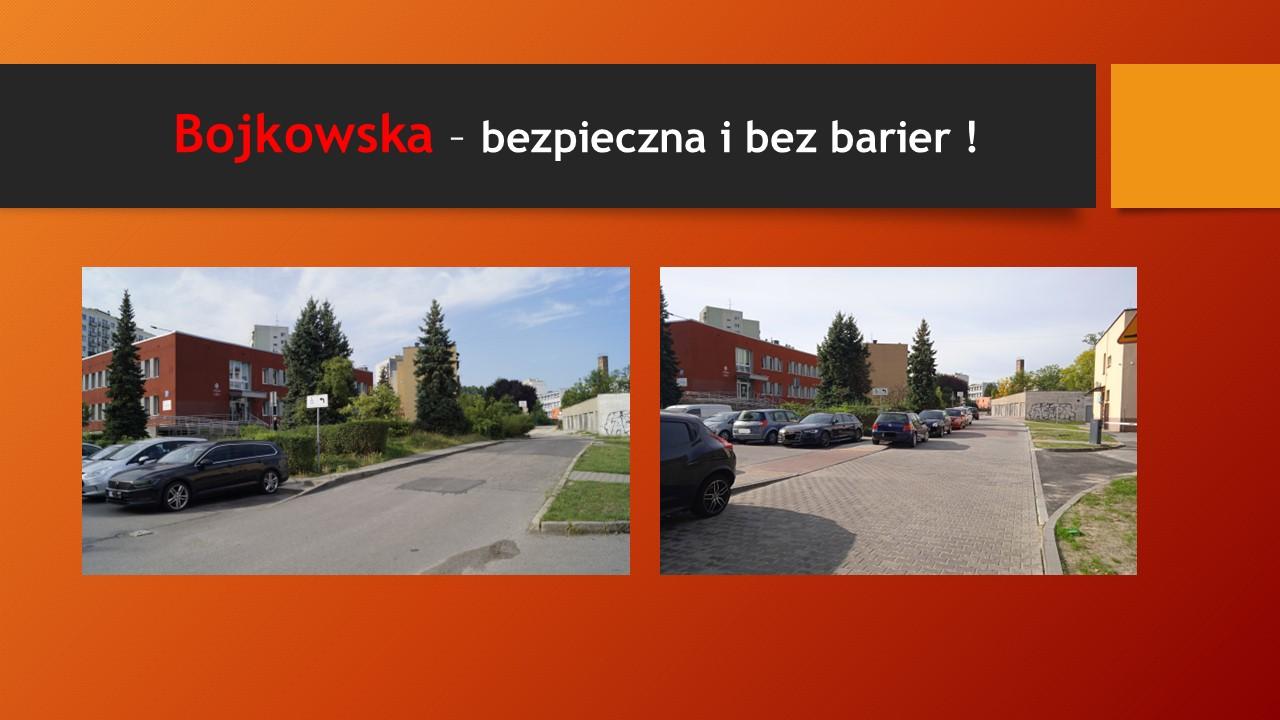 kolaż: ZDM w Gliwicach Bojkowska przed i po