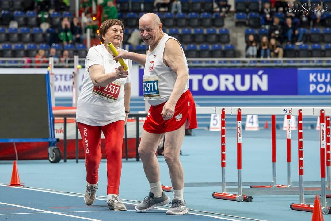 Fot. archiwum prywatne Pan Czesław podczas sztafety