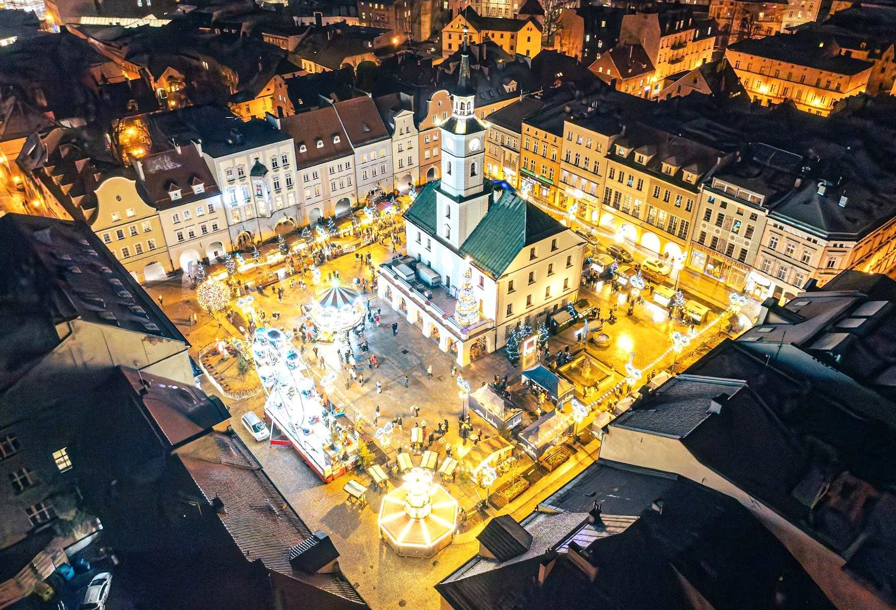 fot. M. Buksa Oświetlony Rynek z góry