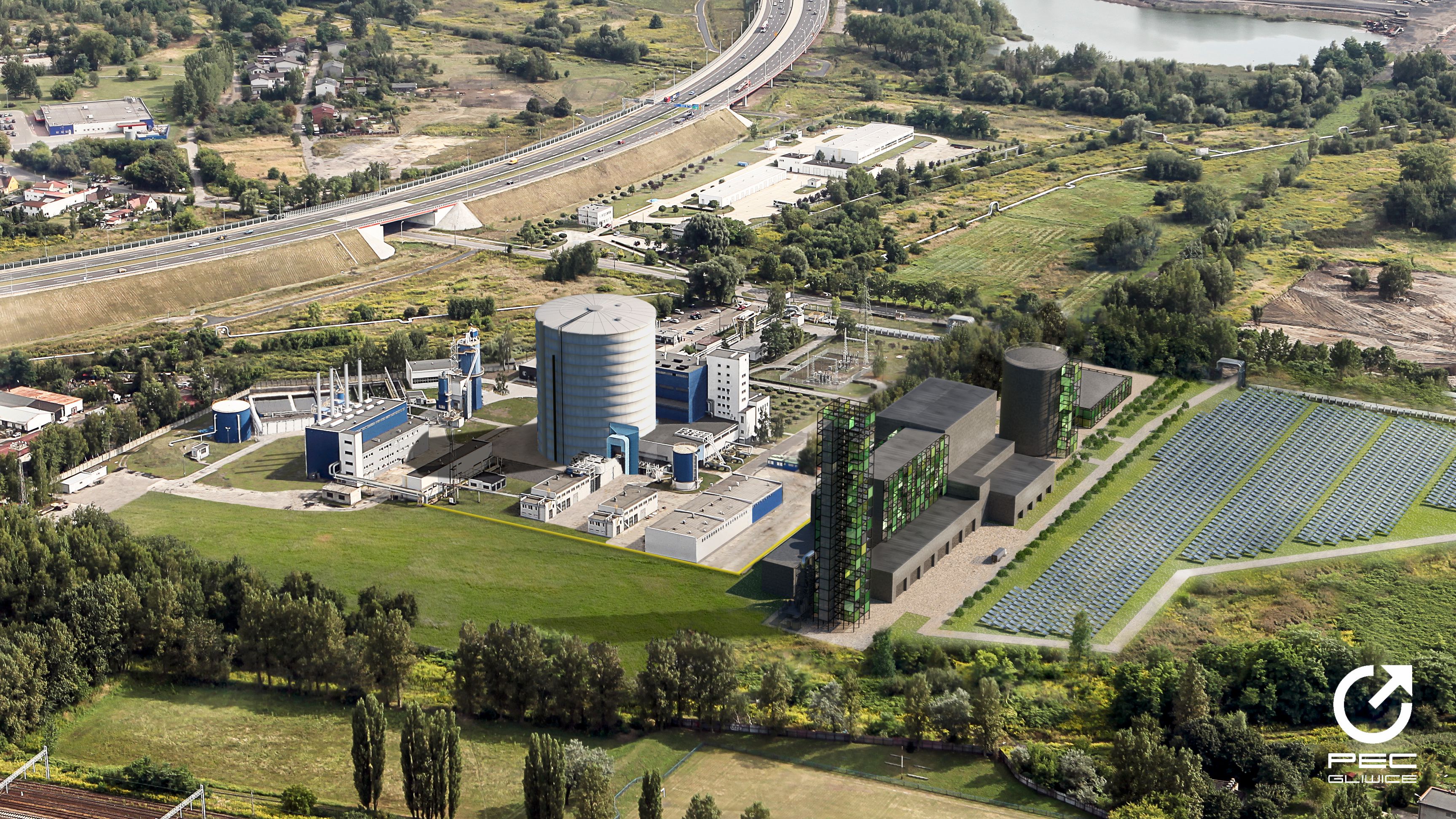fot. materiały PEC Gliwice wizualizacja Parku Zielonej Energii