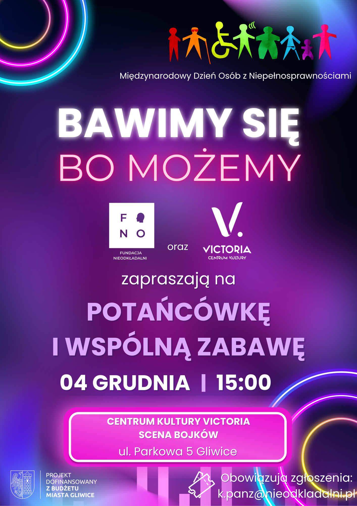 Mat. graf. organizatora Plakat promujący imprezę taneczną