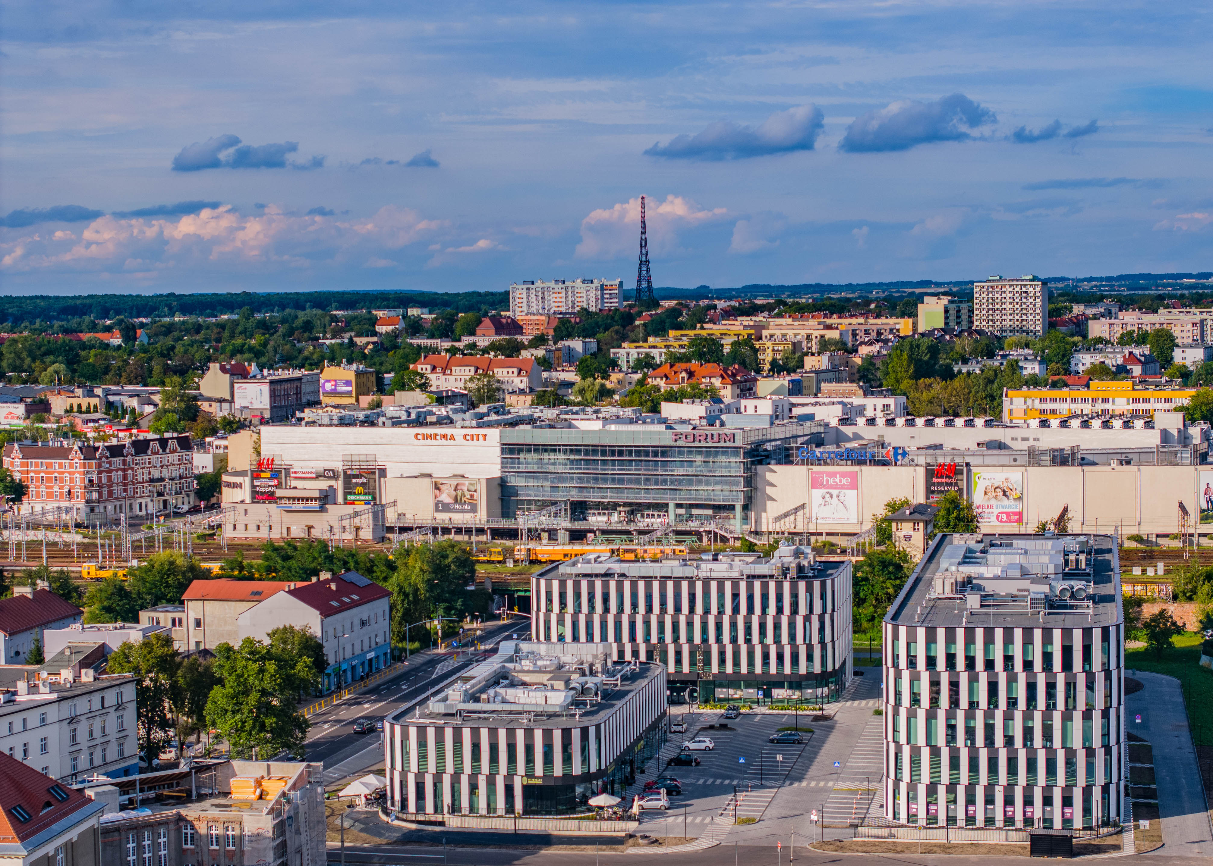 Nowe Centrum Gliwic, ul. Piwna (fot. R. Neumann From the Sky / UM w Gliwicach) Nowe Centrum Gliwic