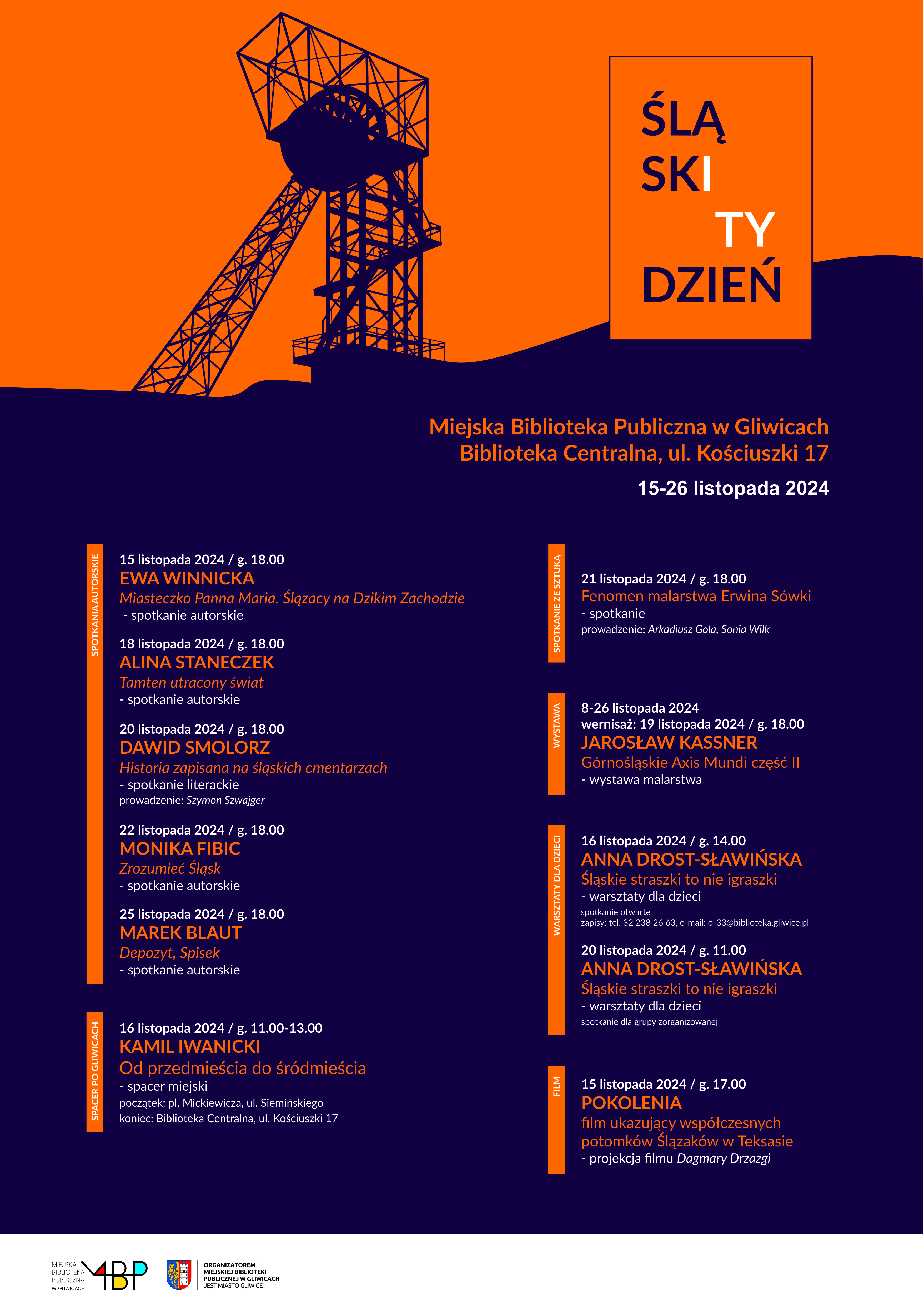 Mat. graf. organizatora Plakat z harmonogramem