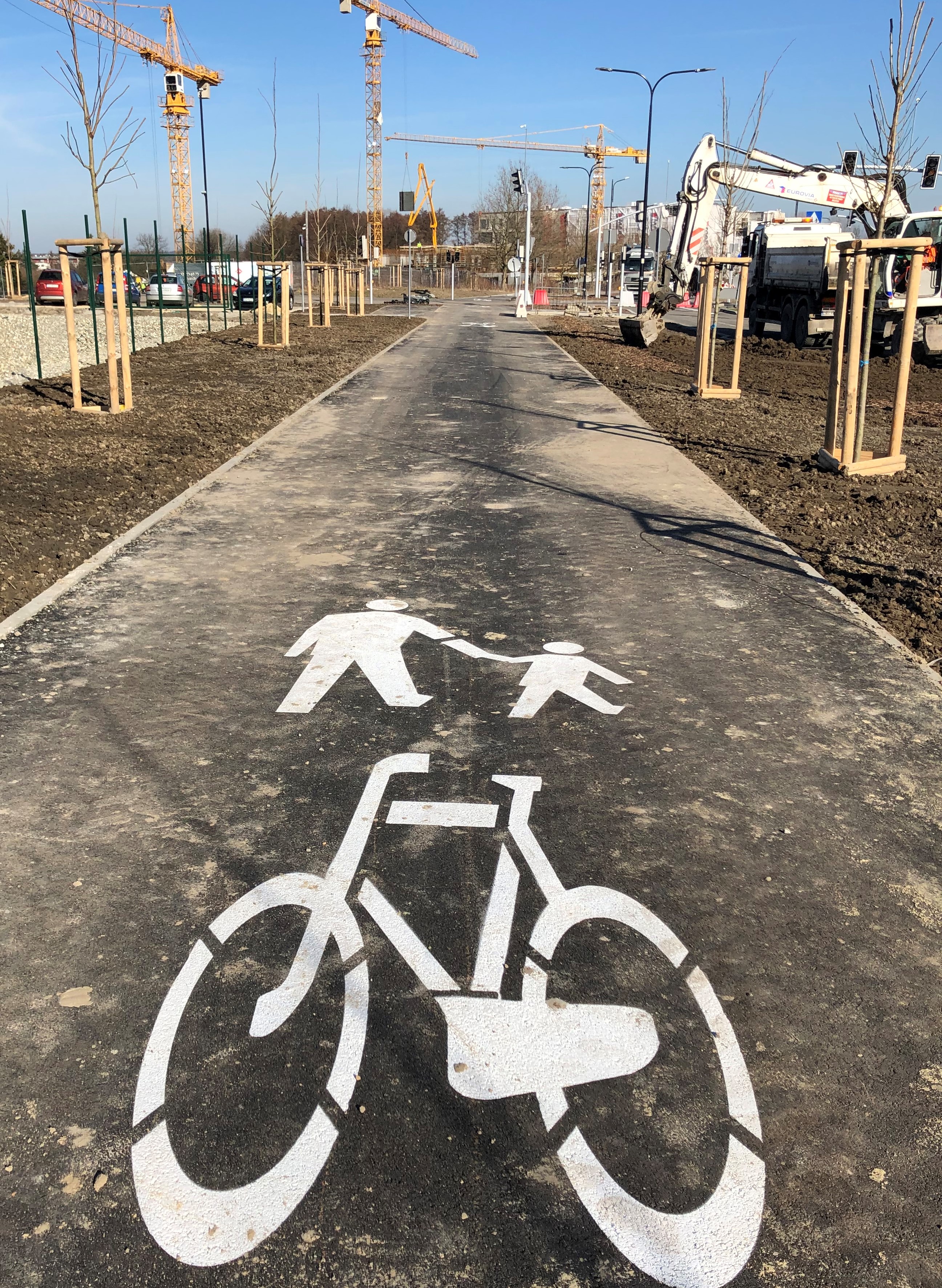 fot. UM Gliwice Zdjęcie drogi pieszo-rowerowej