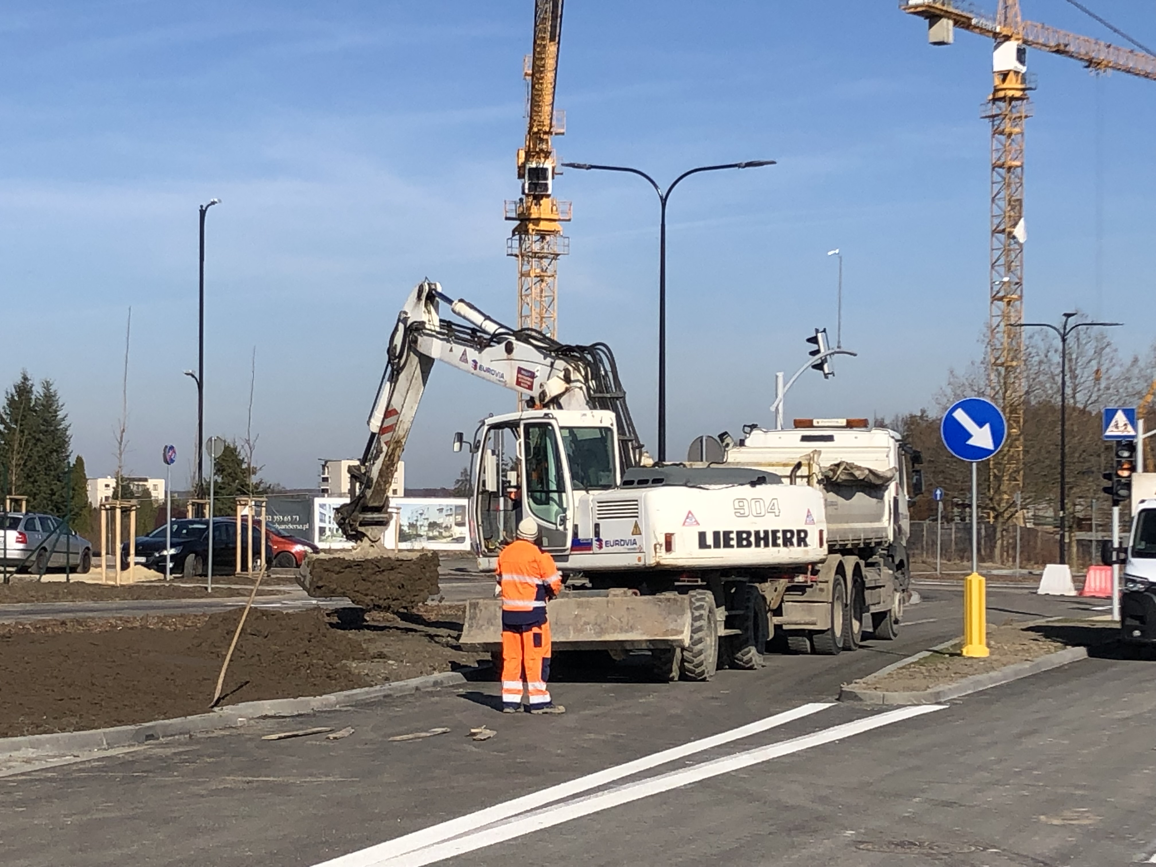 fot. UM Gliwice Zdjęcie maszyny na drodze