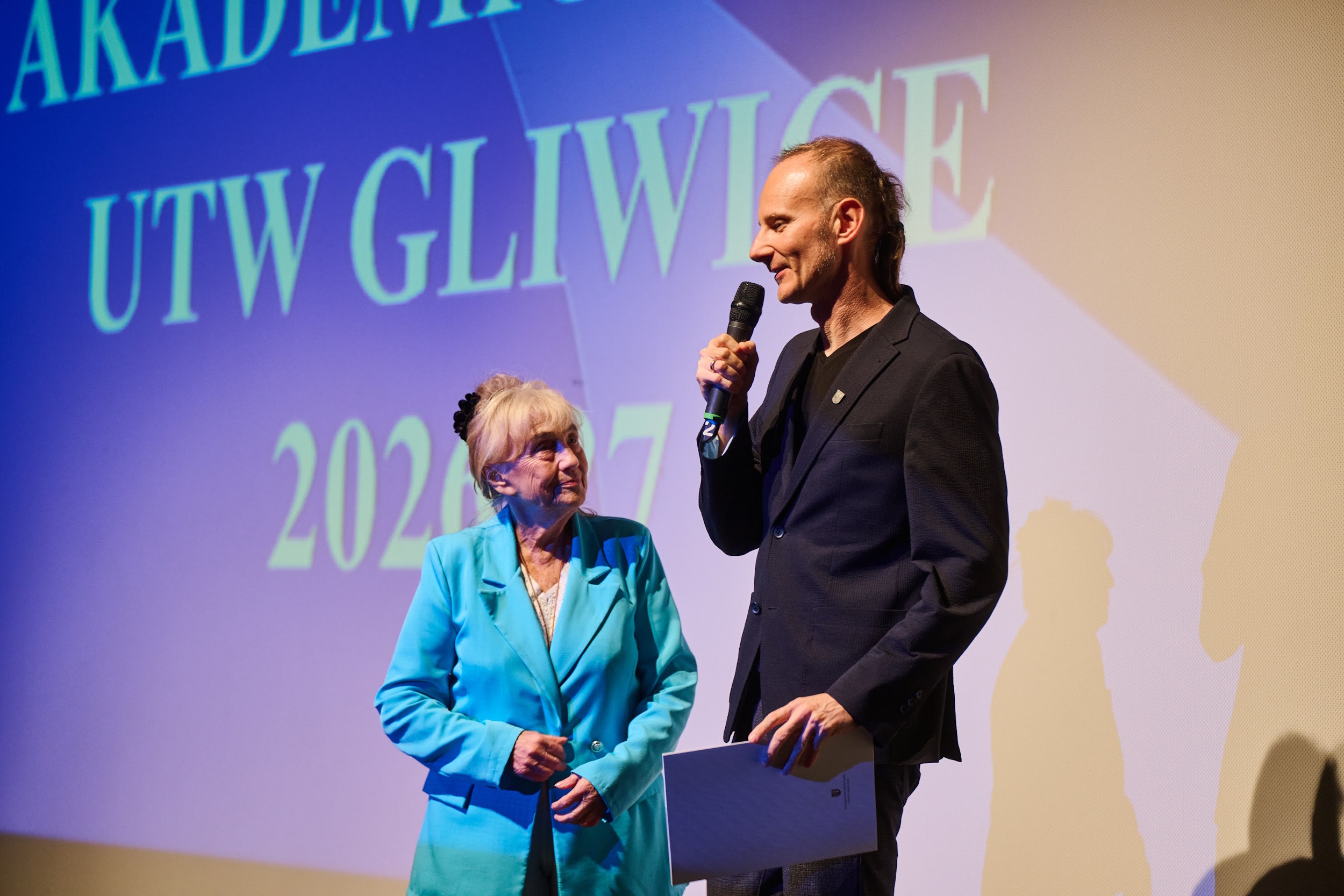 Zastępca prezydent Gliwic Łukasz Gorczyński i Krystyna Jurczewska-Płońska