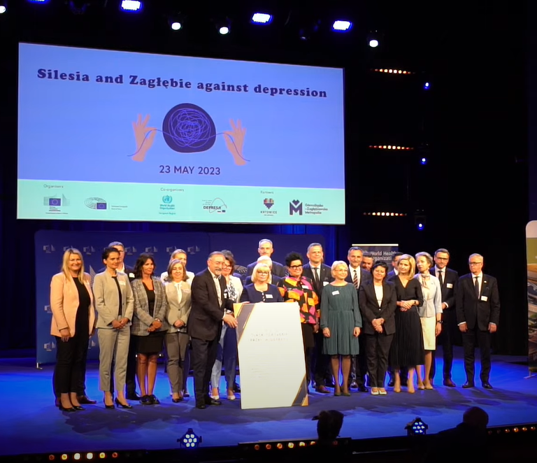 Zrzut ekranu z konferencji online/ Komisja Europejska w Polsce Przedstawiciele miast członkowskich GZM na scenie