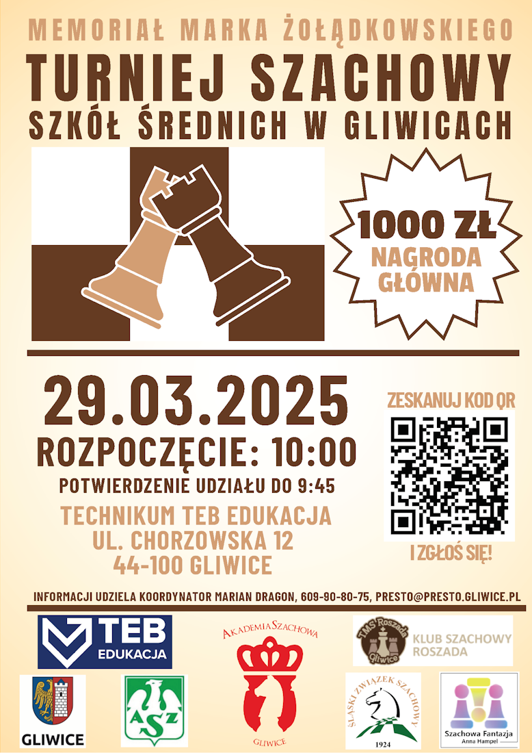 Plakat turnieju szachowego