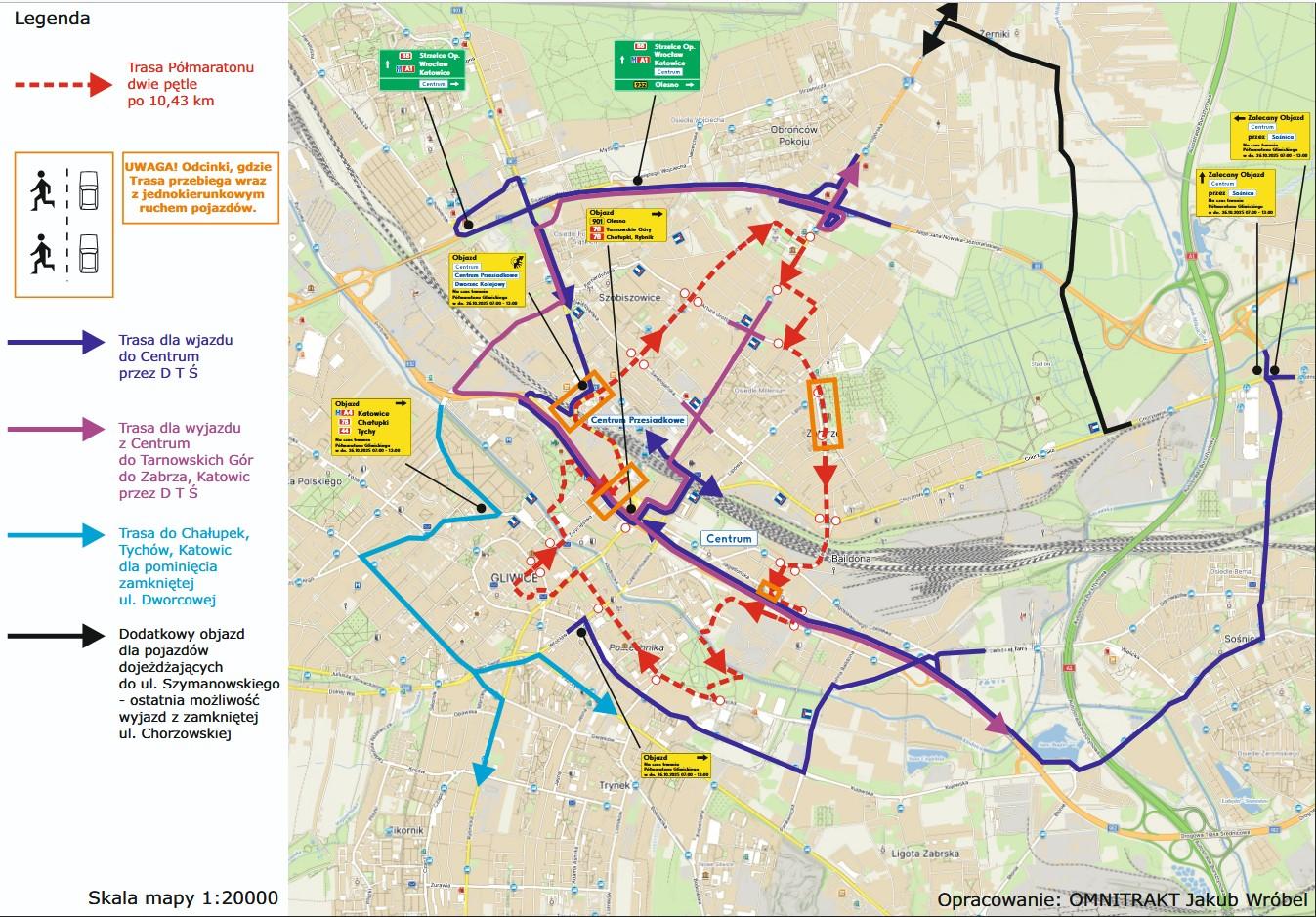Mapka z utrudnieniami