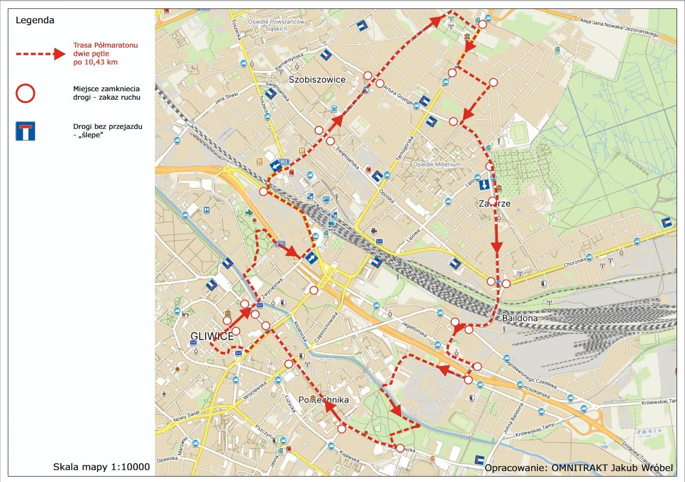 Mapka z utrudnieniami