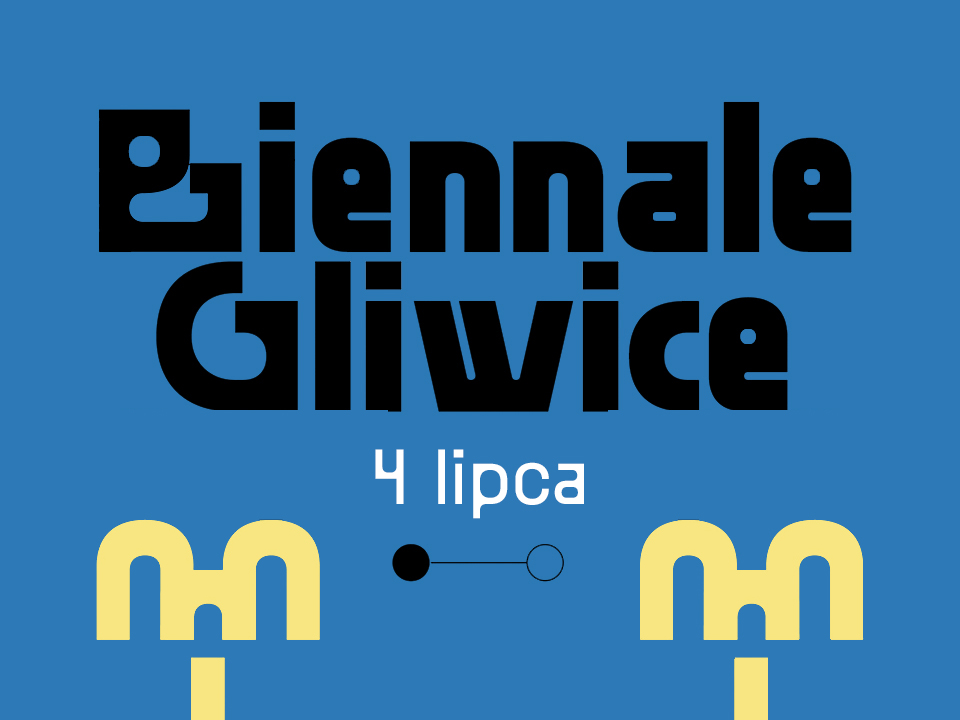Baner z napisem Biennale Gliwice 4 lipca