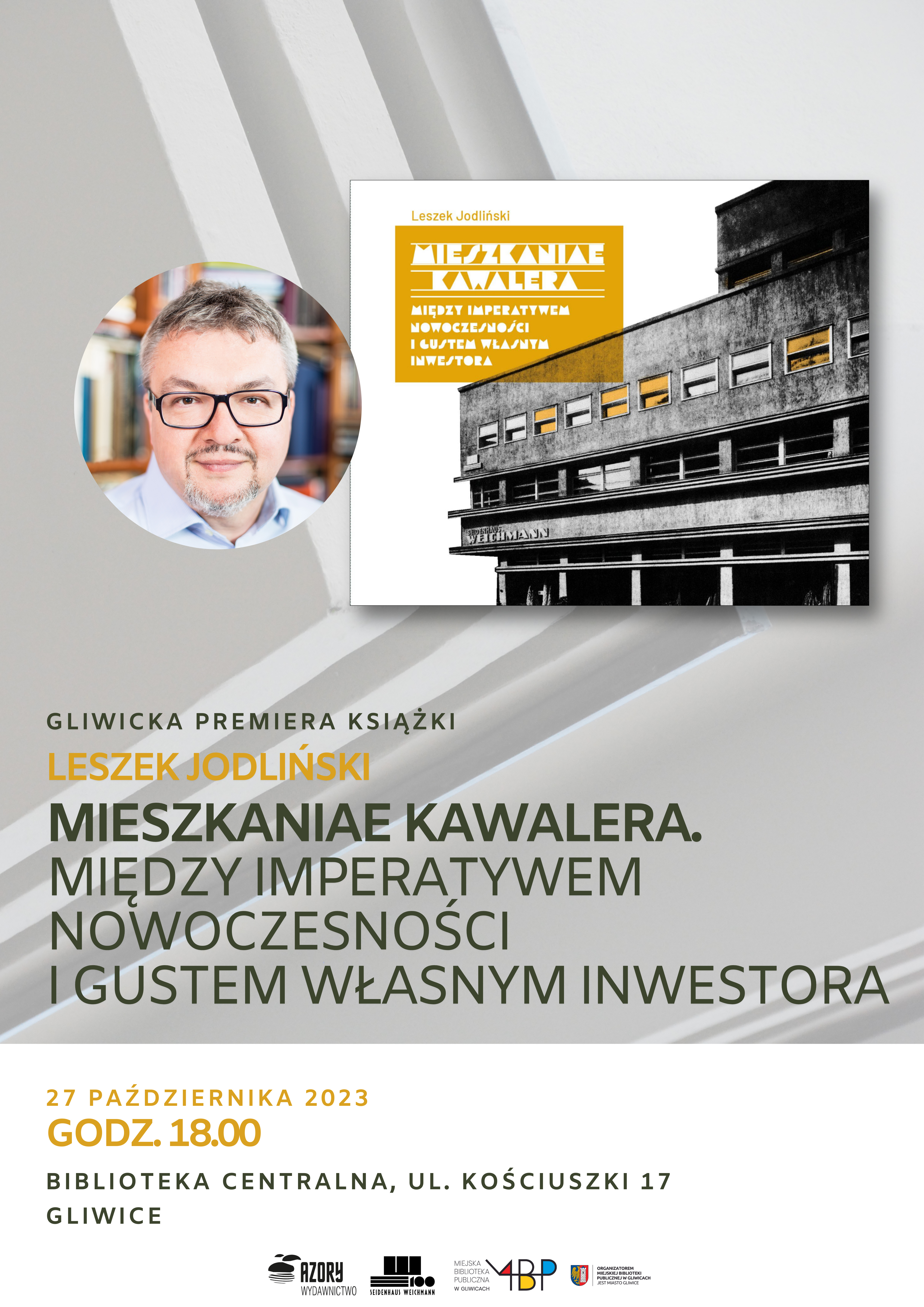 Plakat promujący premierę książki Leszka Jodlińskiego