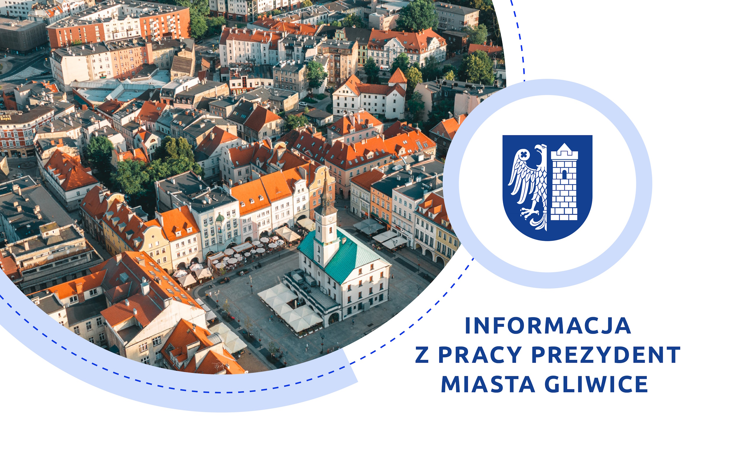 Grafika dedykowana informacji o pracy prezydent Gliwic