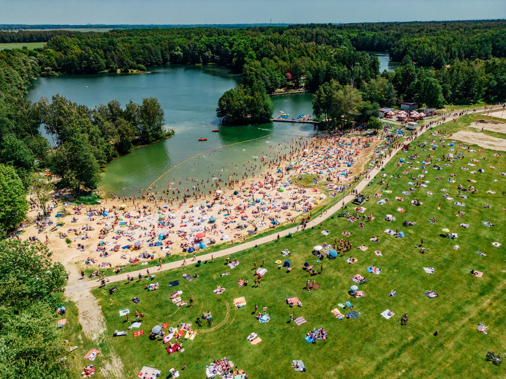 jezioro w Czechowicach, ujęcie z góry