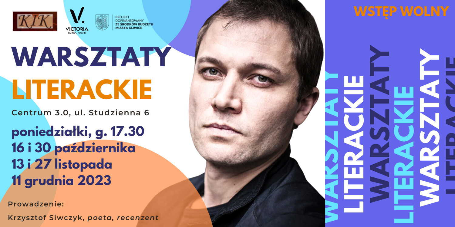 Baner promujący warsztaty z Krzysztofem Siwczykiem